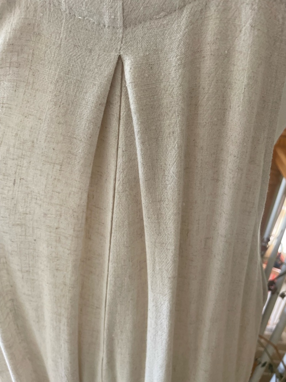 1.4.3. Story by Line Up Cream Linen Textured Jumpsuit- EUC - Picture 5 of 12